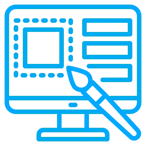 A computer screen with design tools representing creative branding and design services by the best digital marketing company in Malappuram